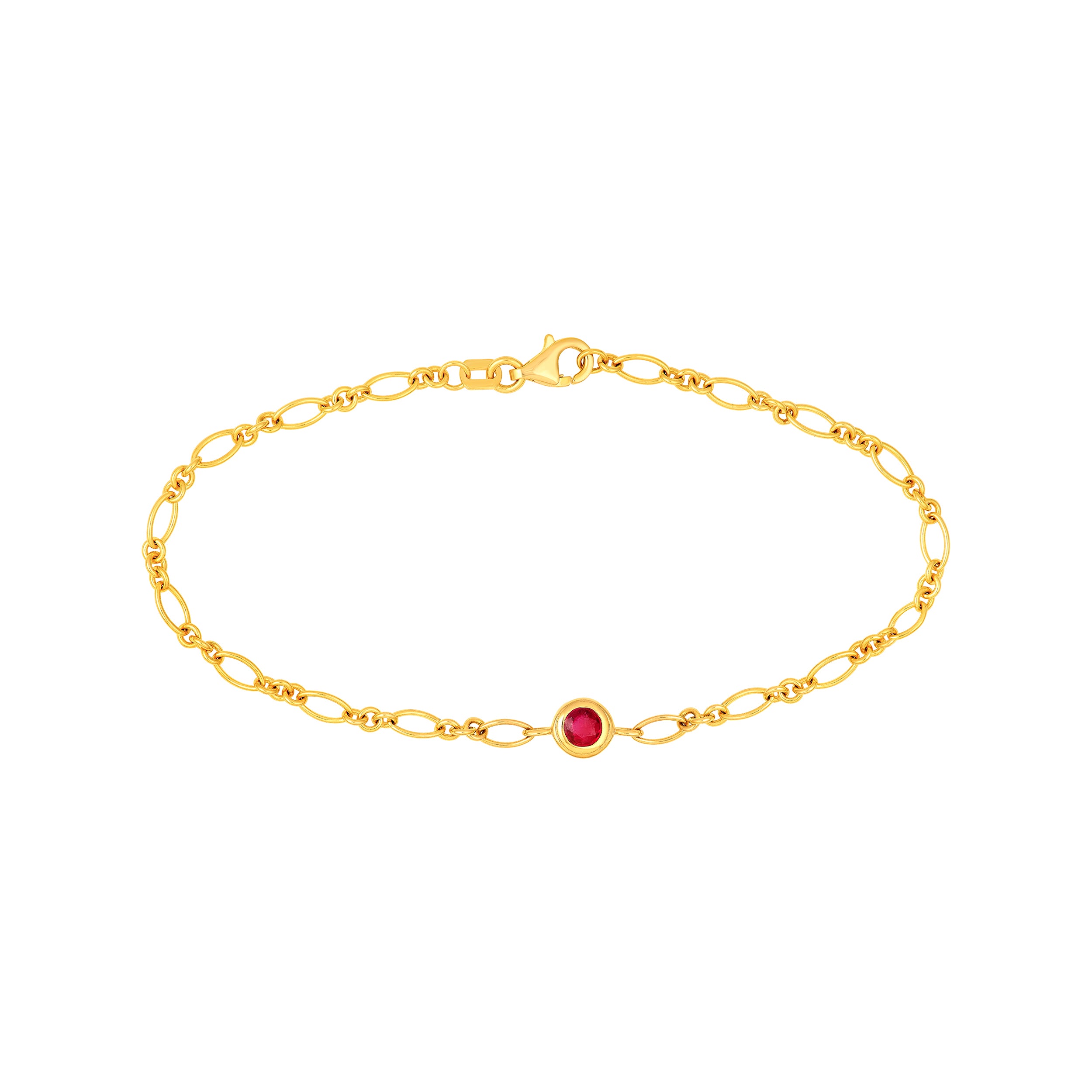 Ruby 3+1 Oval Bracelet
