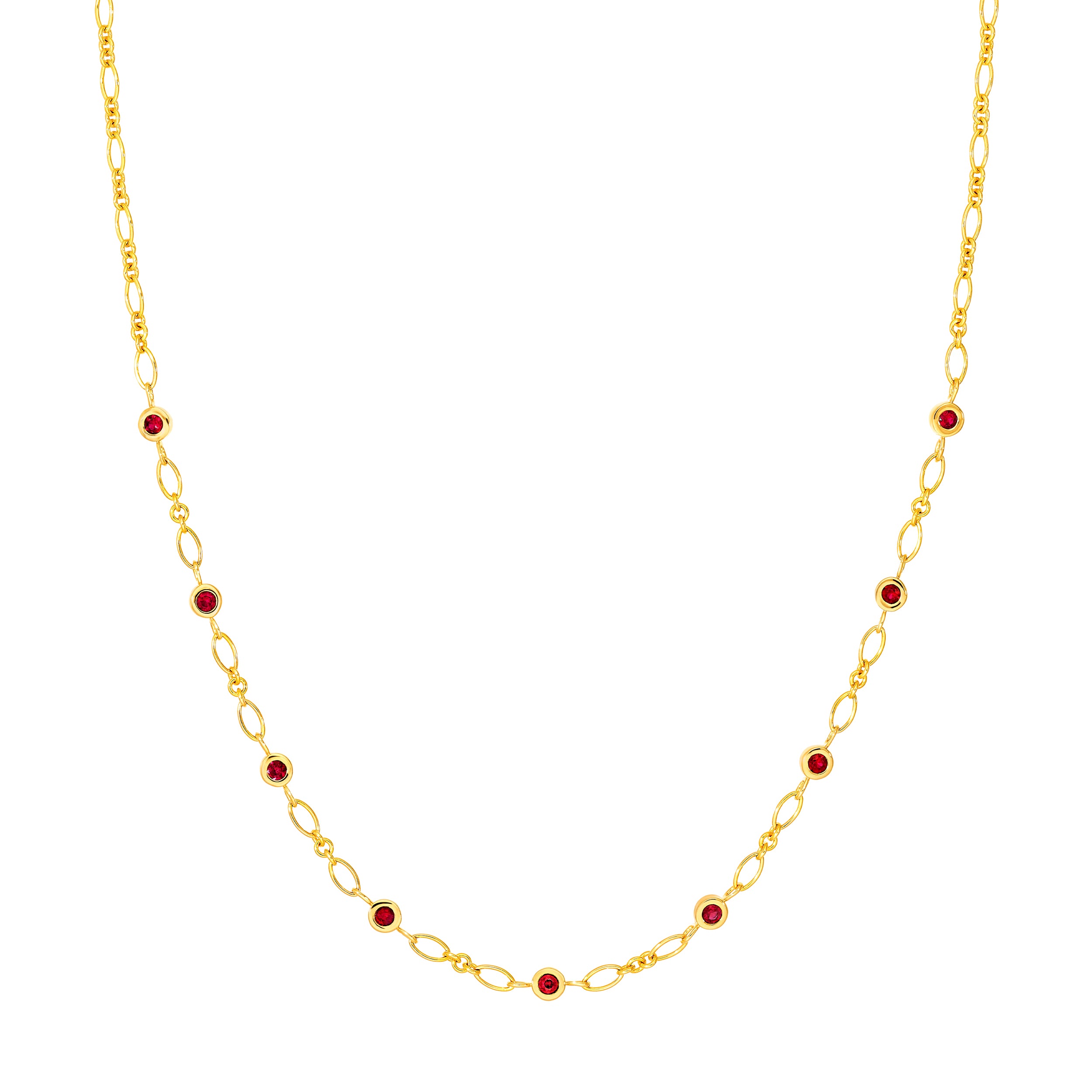 Ruby Station Oval Chain Necklace