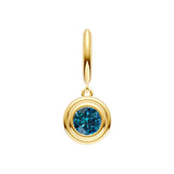 London Blue Double Bezel Dangle Earrings