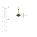 London Blue Double Bezel Dangle Earrings