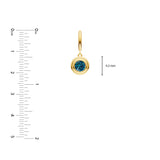 London Blue Double Bezel Dangle Earrings