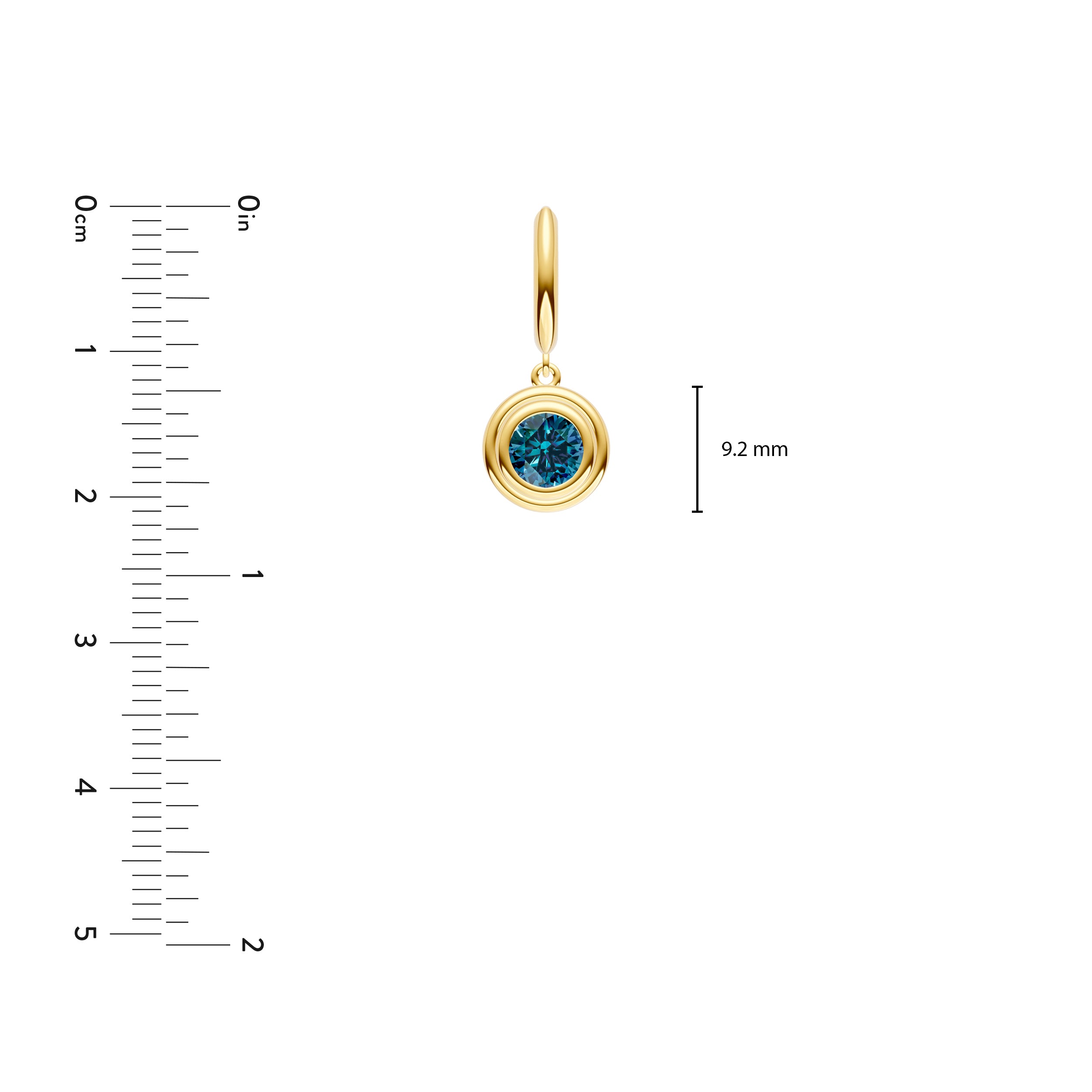 London Blue Double Bezel Dangle Earrings