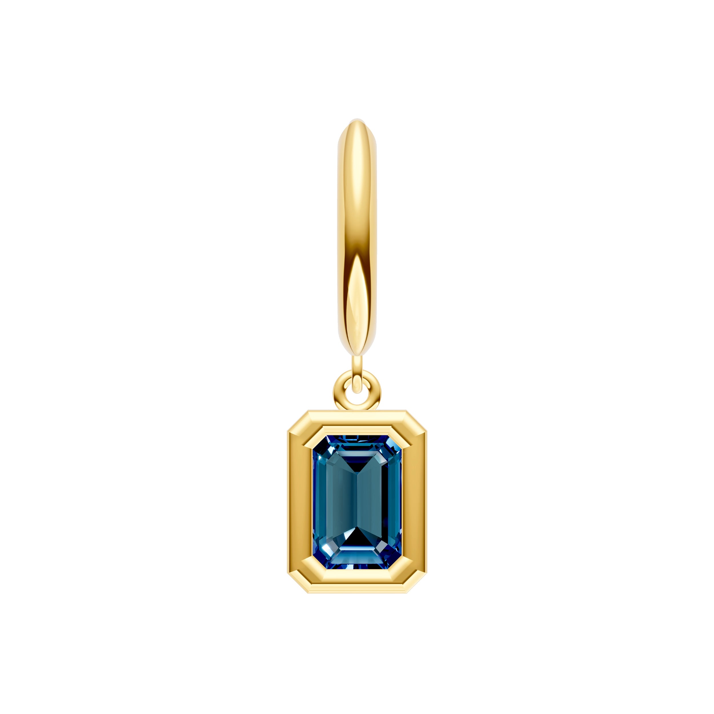 Emerald London Blue Drop Earrings