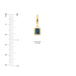 Emerald London Blue Drop Earrings