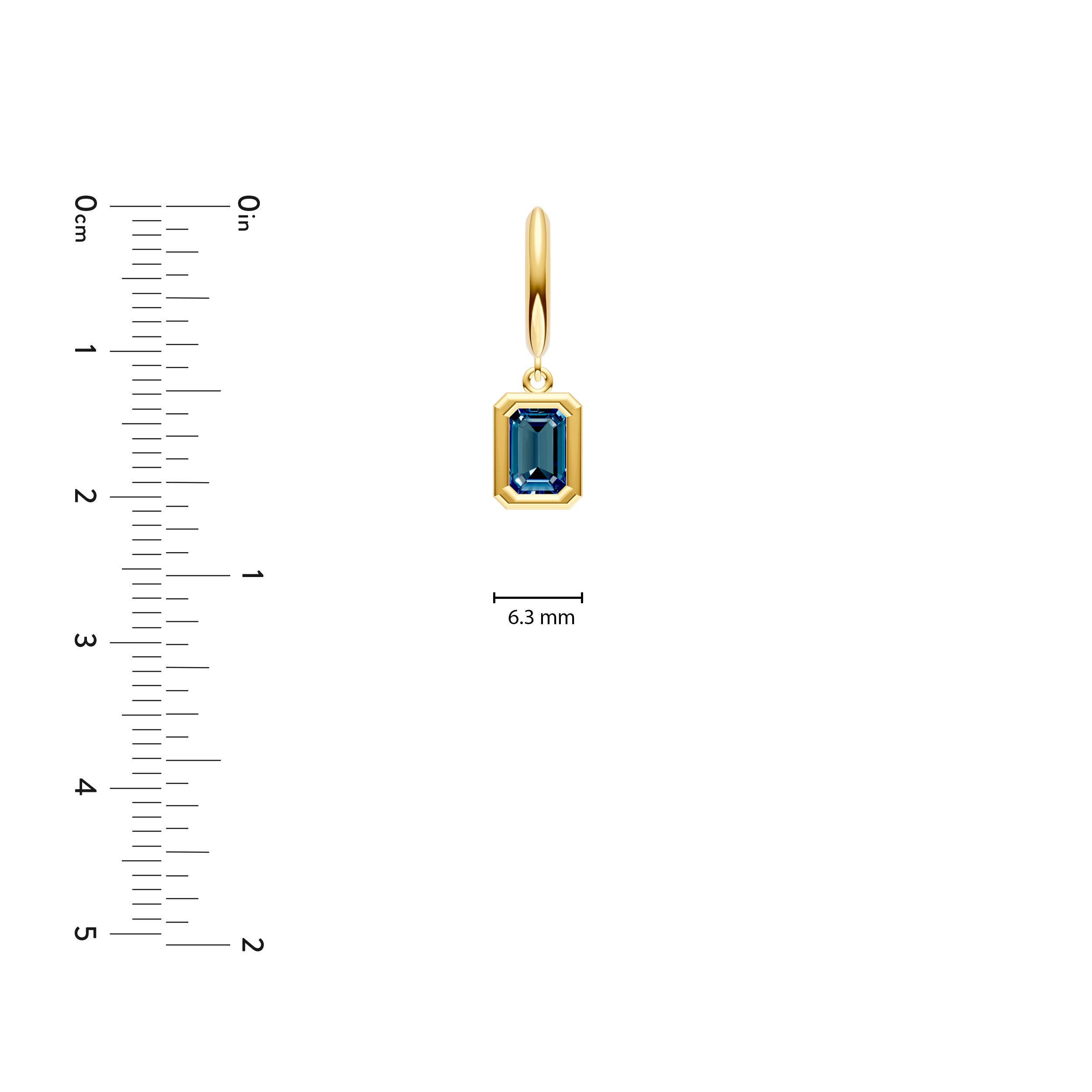 Emerald London Blue Drop Earrings