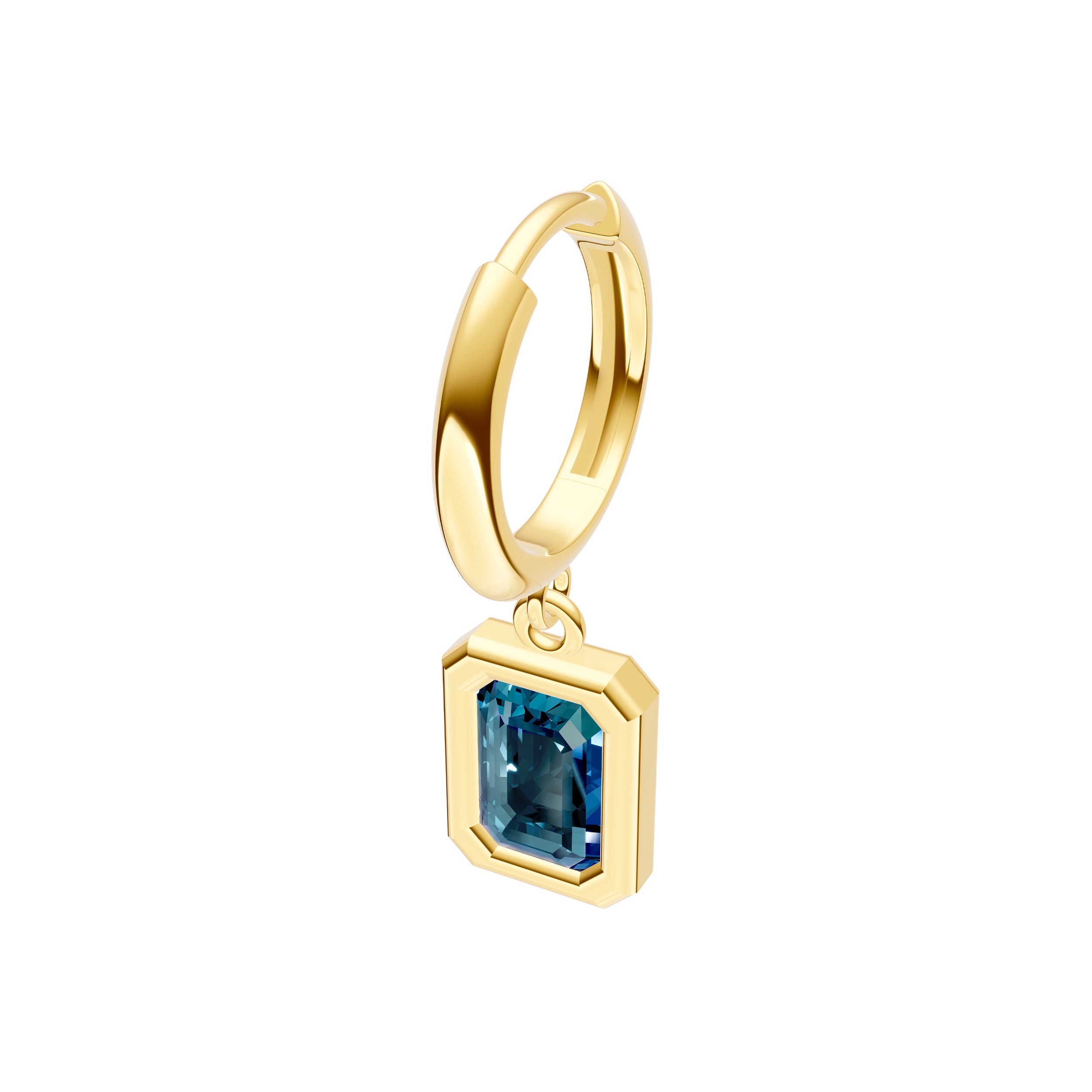 Emerald London Blue Drop Earrings