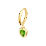 Pear Peridot Bezel Drop Earrings