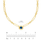 7/8tcw London Blue 5+1 Link Necklace
