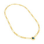 7/8tcw London Blue 5+1 Link Necklace