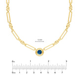 7/8tcw London Blue 5+1 Link Necklace
