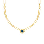 7/8tcw London Blue 5+1 Link Necklace