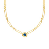 7/8tcw London Blue 5+1 Link Necklace