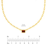 Emerald Red Garnet Pendant Forzentina Necklace