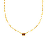 Emerald Red Garnet Pendant Forzentina Necklace