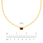 Emerald Red Garnet Pendant Forzentina Necklace