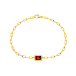 Emerald Red Garnet Pendant Forzentina Bracelet