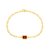 Emerald Red Garnet Pendant Forzentina Bracelet