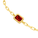 Emerald Red Garnet Pendant Forzentina Bracelet