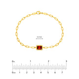 Emerald Red Garnet Pendant Forzentina Bracelet