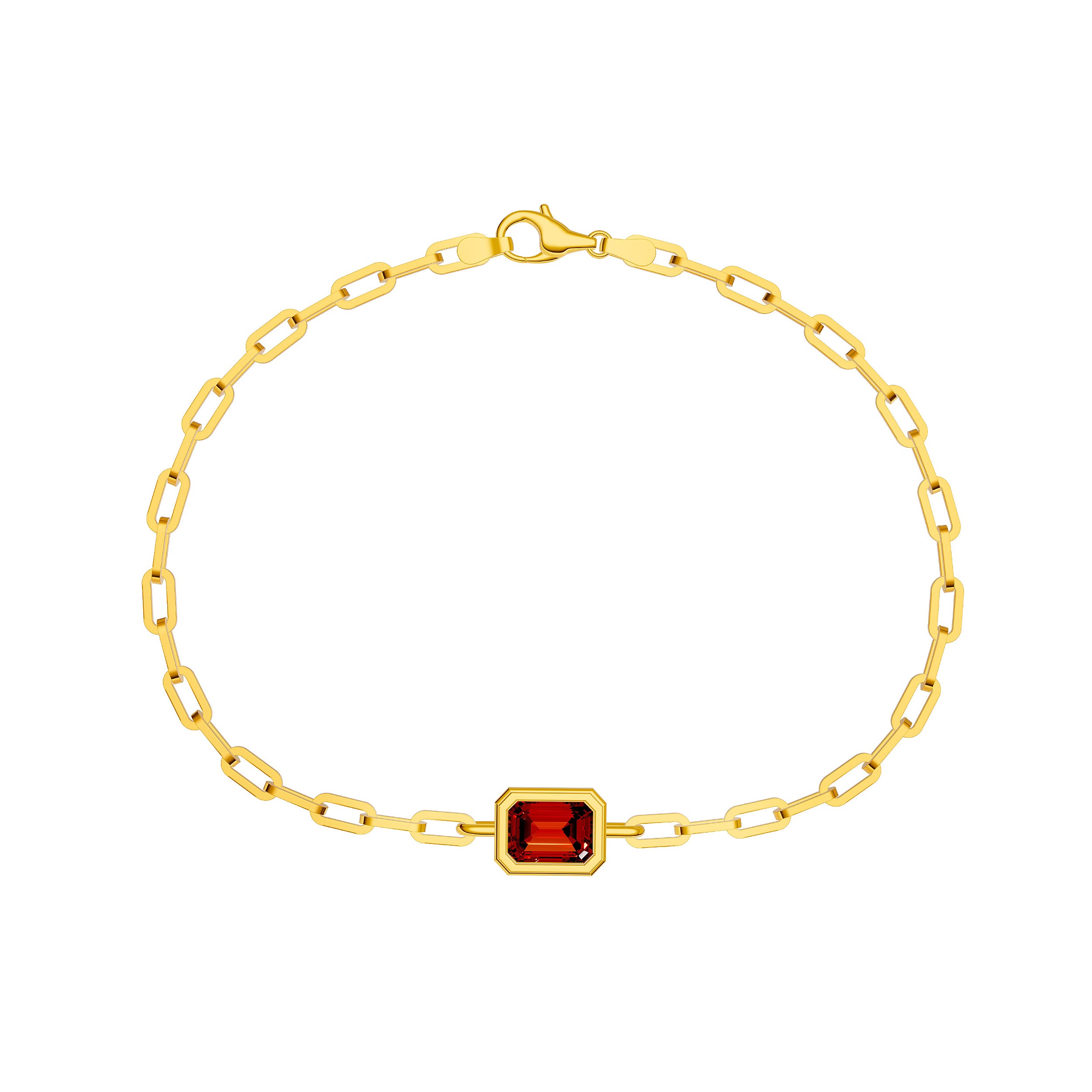 Emerald Red Garnet Pendant Forzentina Bracelet