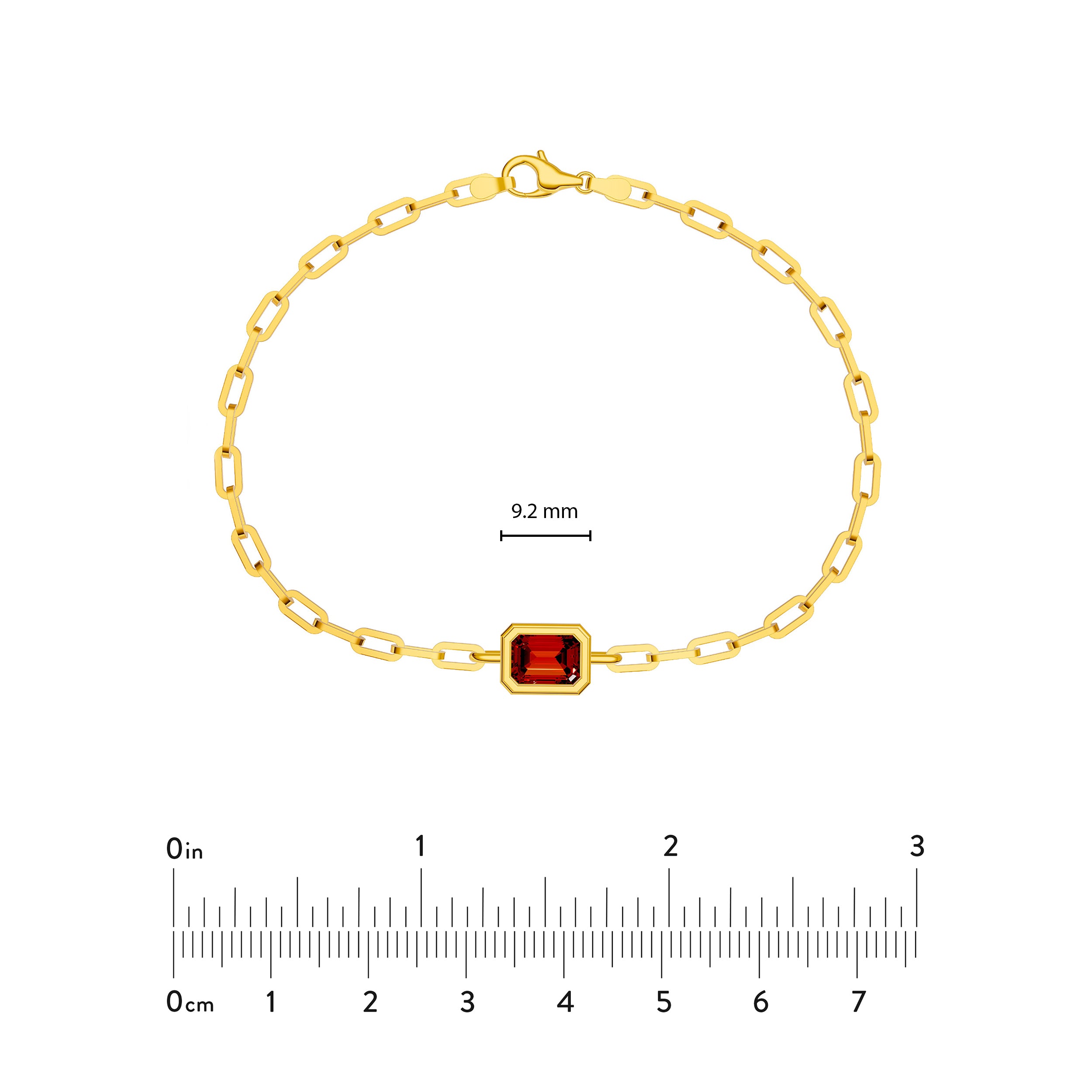 Emerald Red Garnet Pendant Forzentina Bracelet
