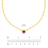 Round Purple Amethyst Forzentina Necklace