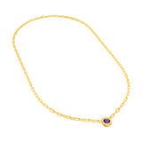 Round Purple Amethyst Forzentina Necklace