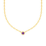 Round Purple Amethyst Forzentina Necklace