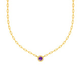 Round Purple Amethyst Forzentina Necklace
