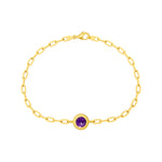 Round Purple Amethyst Forzentina Bracelet