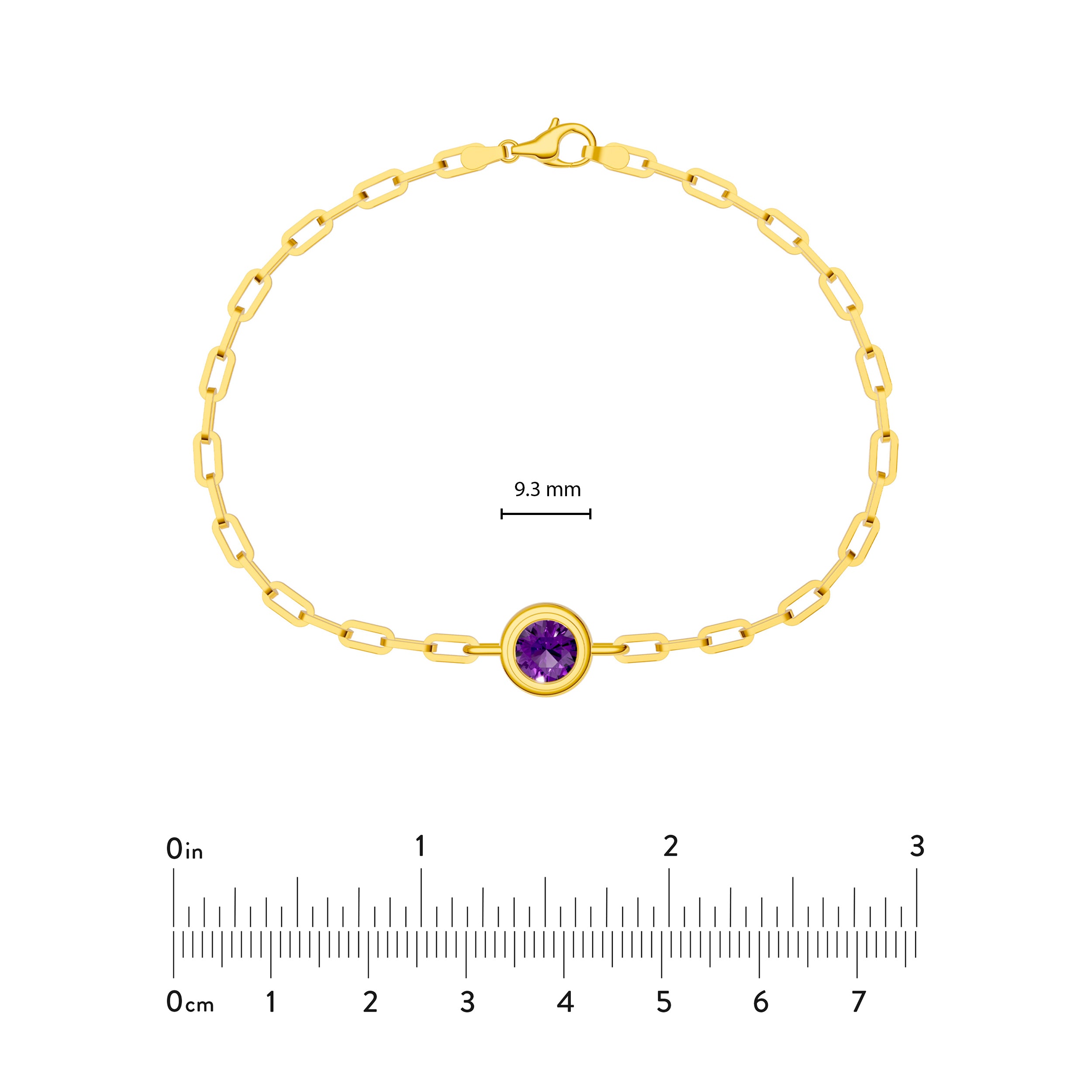 Round Purple Amethyst Forzentina Bracelet