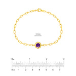 Round Purple Amethyst Forzentina Bracelet