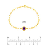 Round Purple Amethyst Forzentina Bracelet