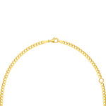 Pear Peridot Curb Necklace