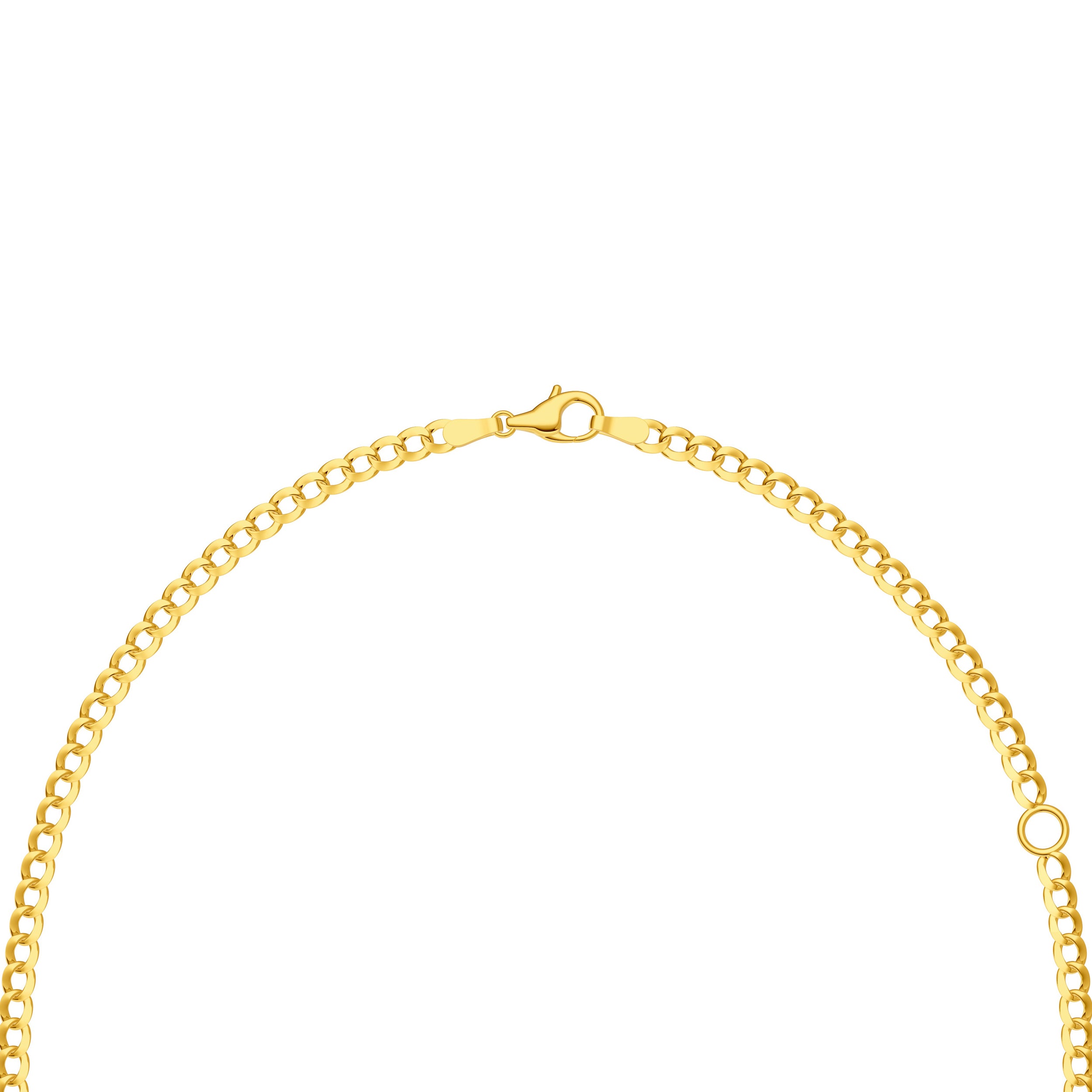 Pear Peridot Curb Necklace