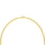 Pear Amethyst Curb Necklace