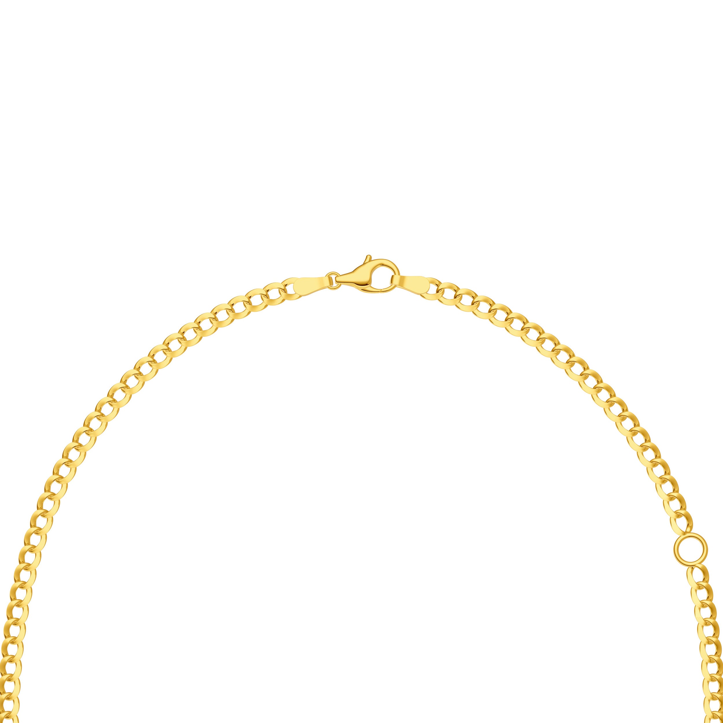 Pear Amethyst Curb Necklace