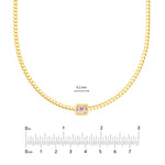 Emerald Pink Morganite Curb Necklace