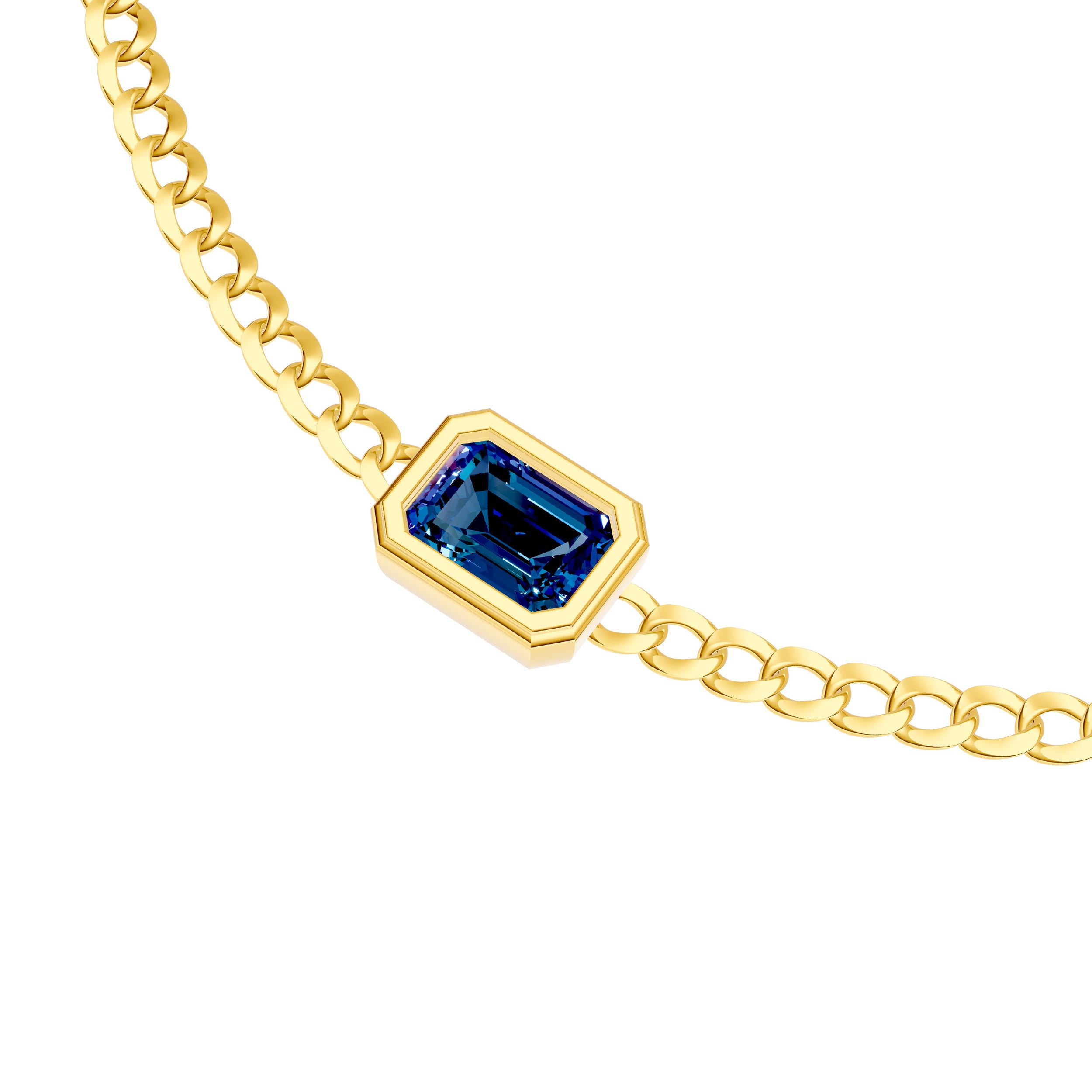 Emerald London Blue Curb Necklace