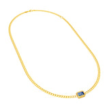 Emerald London Blue Curb Necklace