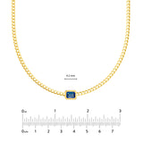 Emerald London Blue Curb Necklace