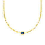 Emerald London Blue Curb Necklace