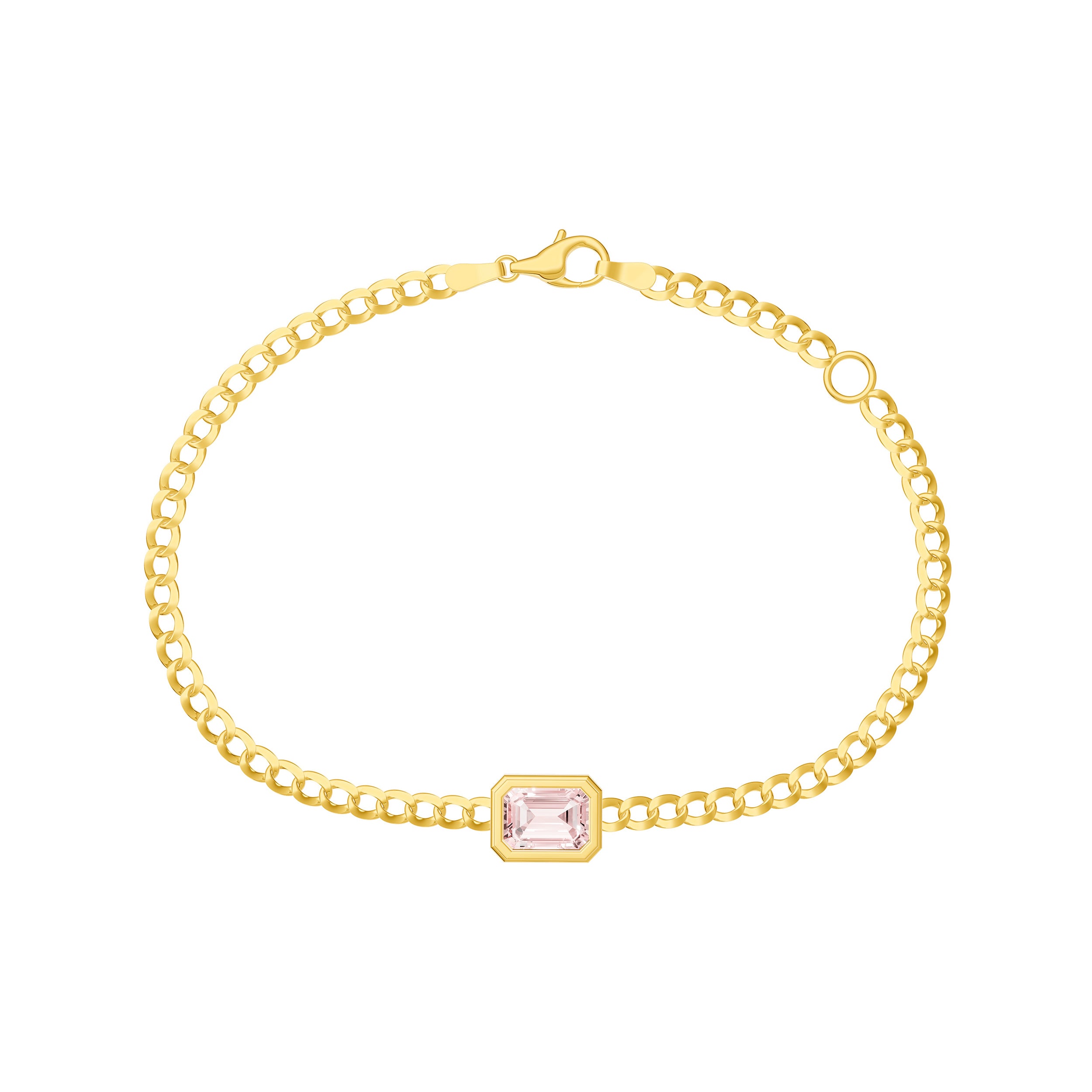 Emerald Pink Morganite Forzentina Bracelet