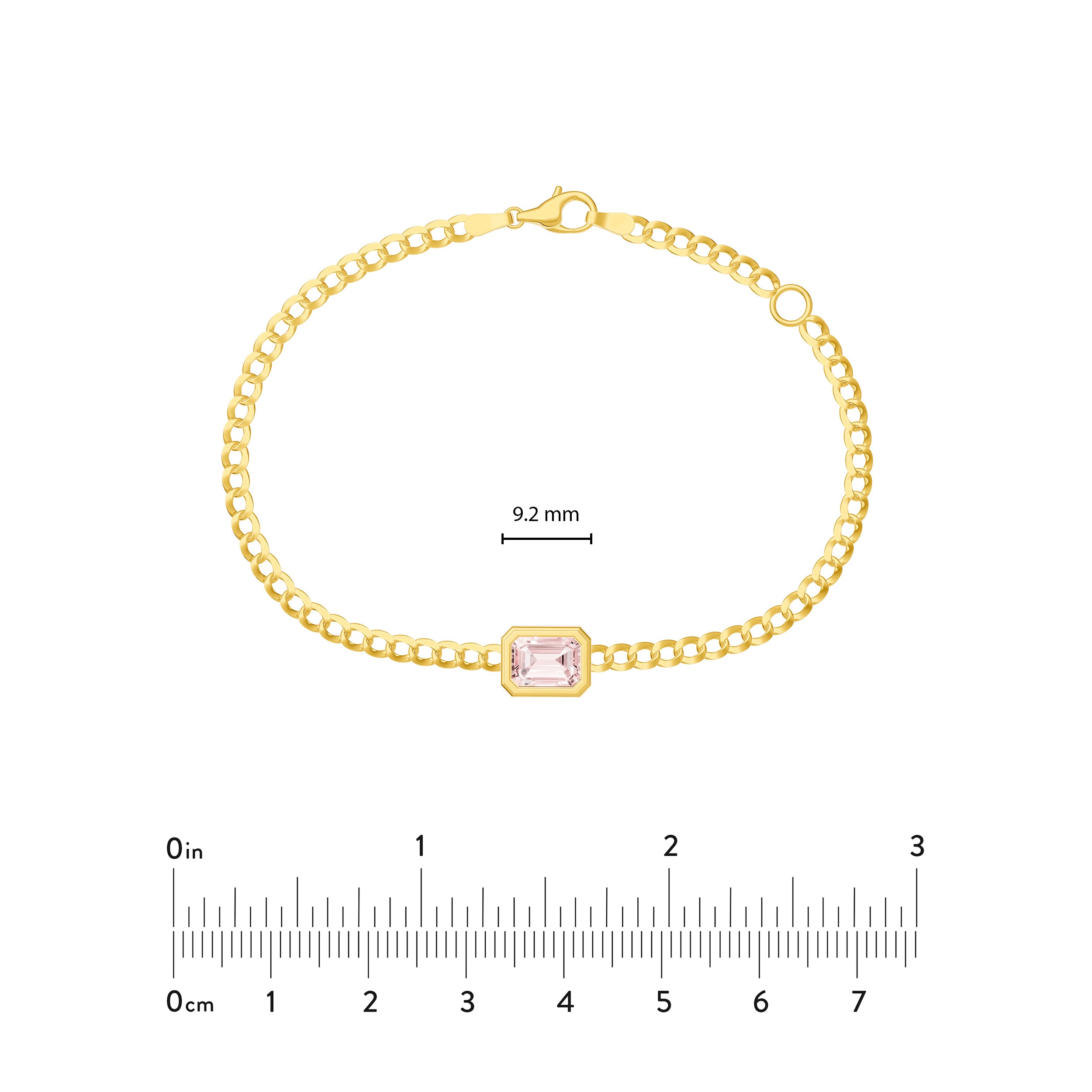 Emerald Pink Morganite Forzentina Bracelet