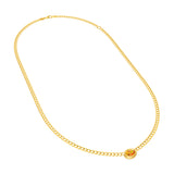 Oval Citrine Curb Necklace