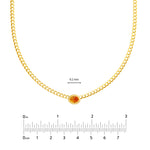 Oval Citrine Curb Necklace