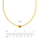 Oval Citrine Curb Necklace