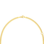 Oval Sky Blue Topaz Curb Necklace
