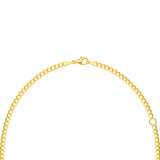 Oval Sky Blue Topaz Curb Necklace