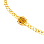 Oval Citrine Curb Bracelet